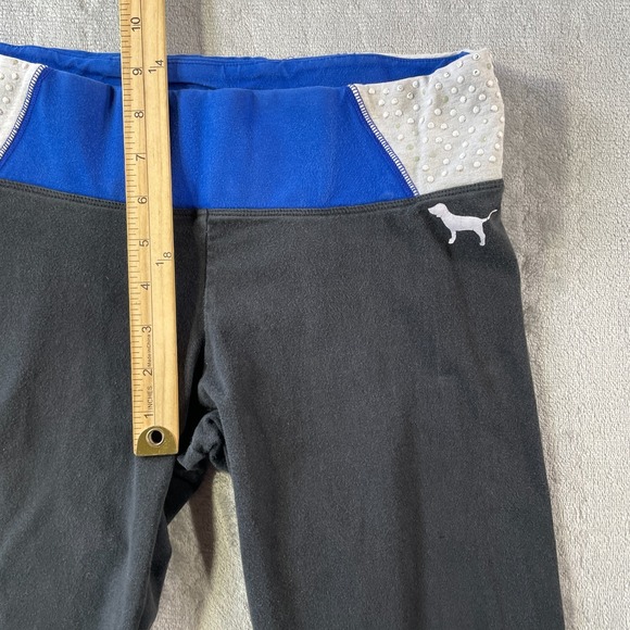 PINK‎ Kentucky Leggings Women Medium Black Crop Gym Preppy Pants Workout - Picture 4 of 8